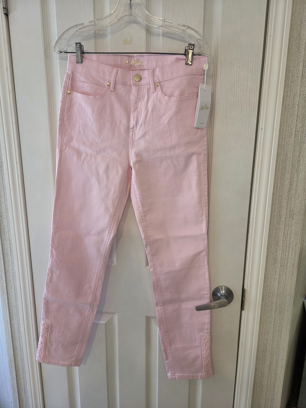Lilly Pulitzer Pink Muse South Ocean High Rise Jeans